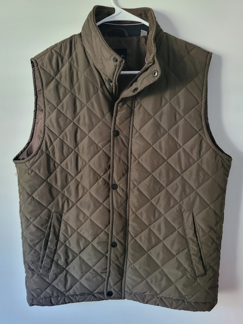 Tahari Men’s Quilted Vest Brown Size L
